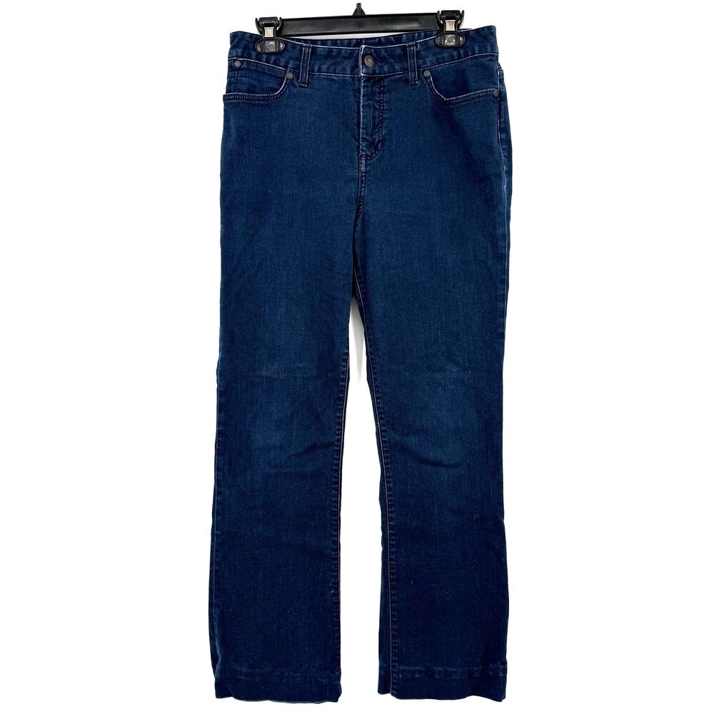Talbots Size 8 Blue Jeans Denim Pants Bootcut Style Dark Wash